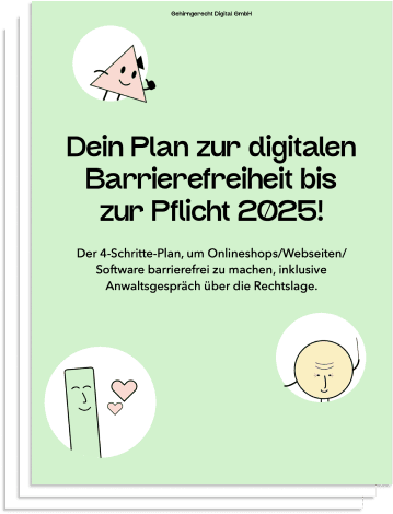 Das Deckblatt vom PDF: Plan zur digitalen Barrierefreiheit.