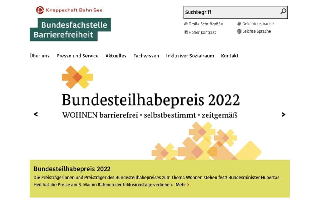 5 Beispiele Barrierefreier Webseiten - Barrierefreies Webdesign ...