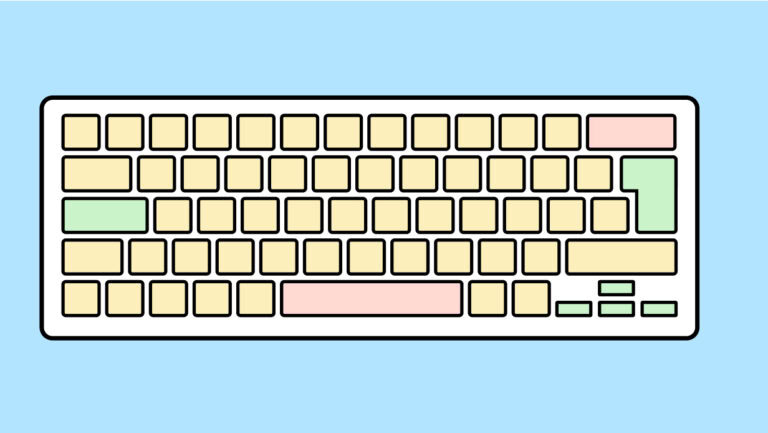 Illustration einer Tastatur.