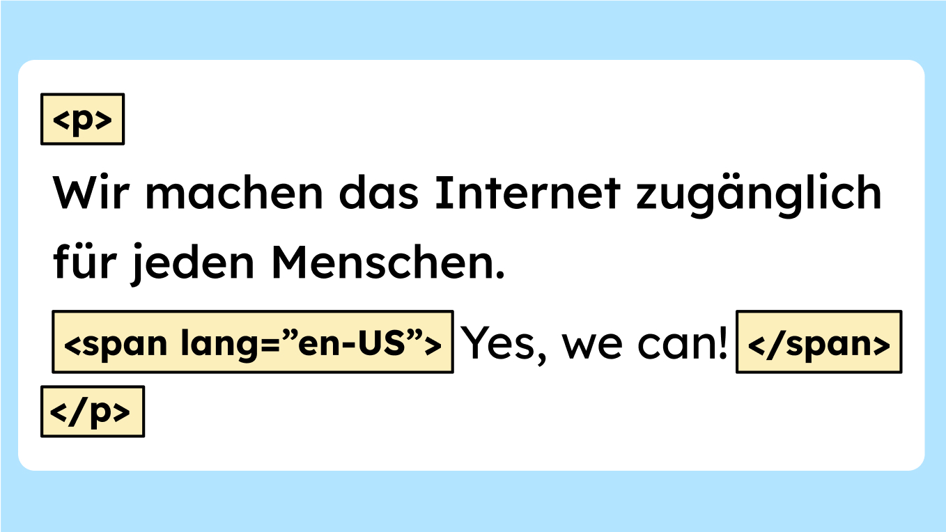 Ein Beispiel von einem Paragrafen, in dem eine englischsprachige Phrase verwendet wird.