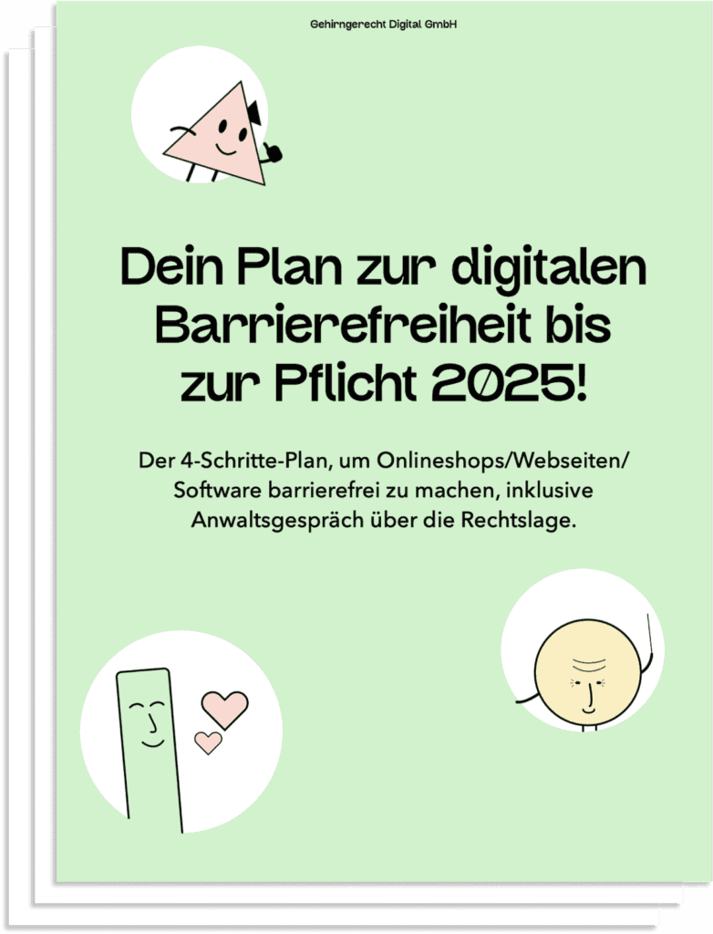Das Deckblatt vom PDF: Plan zur digitalen Barrierefreiheit.