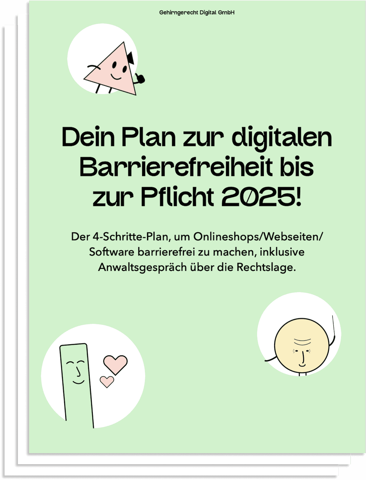 Das Deckblatt vom PDF: Plan zur digitalen Barrierefreiheit.