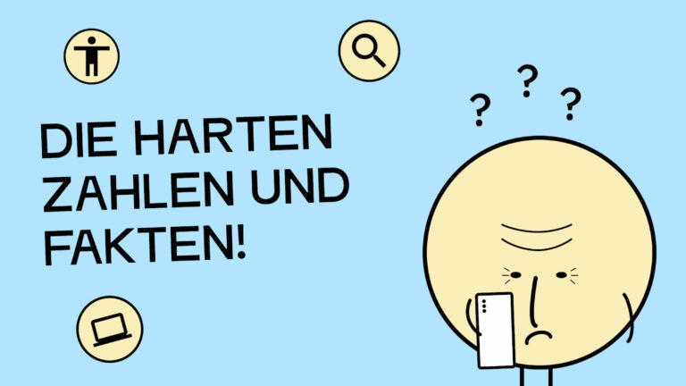 Text auf Bild: Die harten Zahlen und Fakten!