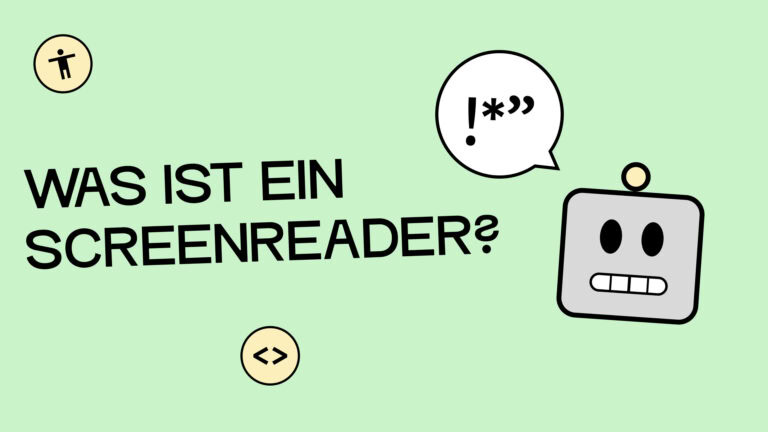 Illustration eines Roboters als Analogie für ein Screenreader.